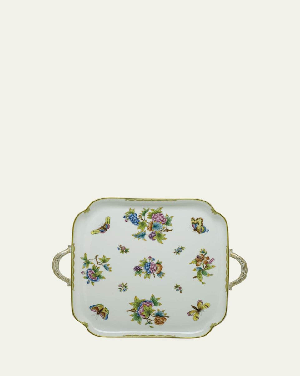 Queen Victoria Square Tray with Handles
